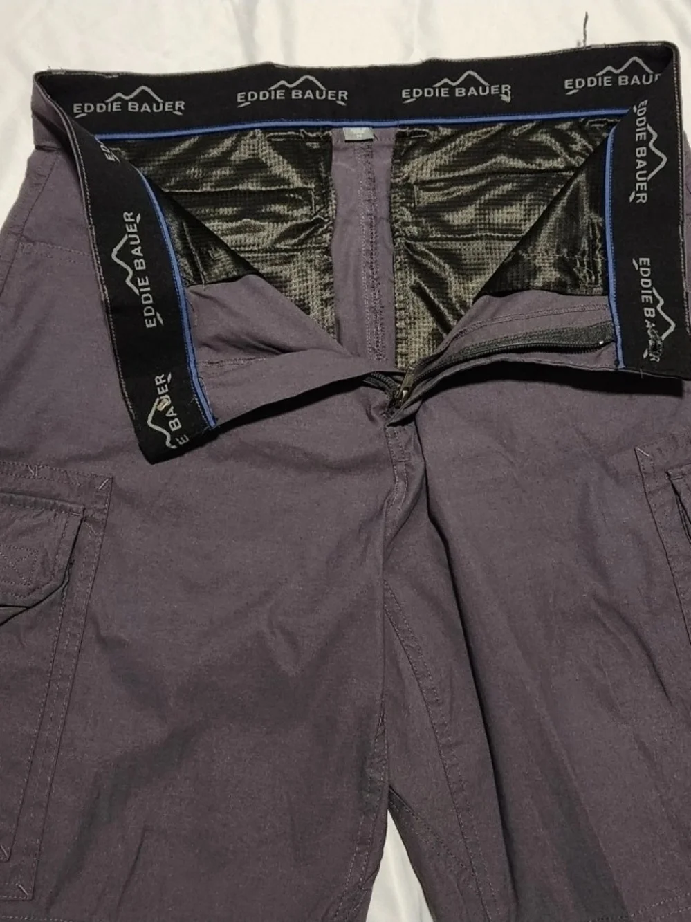 Eddie Bauer Gray Cargo Shorts with Side Pockets